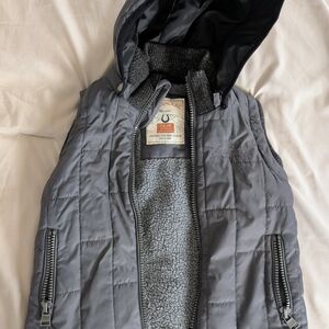 Kids Gray Hooded Vest by Urban Republic